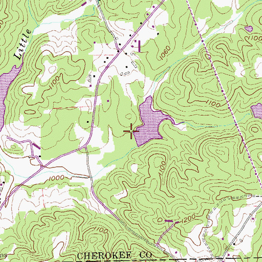 Topographic Map of Little River-Coosa River Dam Number 22, GA