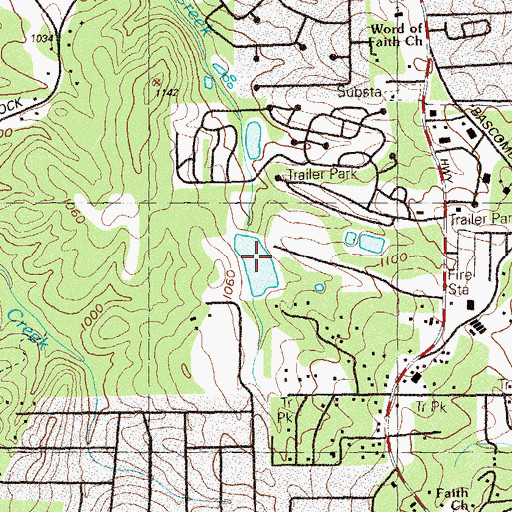 Topographic Map of Buice Lake, GA