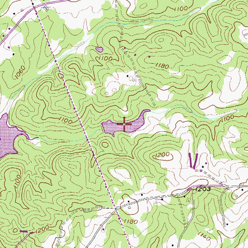 Topographic Map of Bryon Lake, GA
