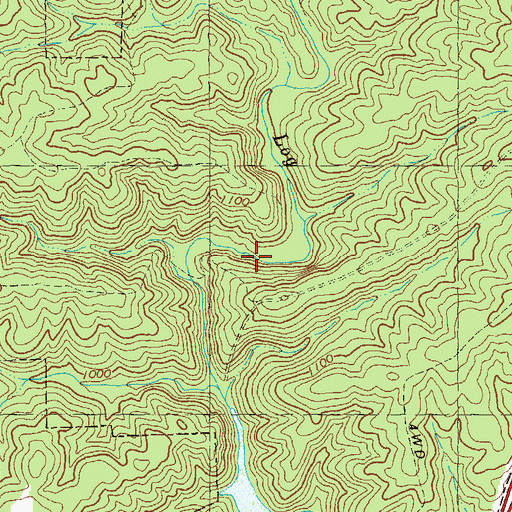 Topographic Map of Canton Mills Lake, GA