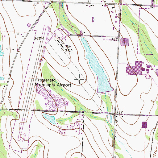 Topographic Map of Ben Hill Dam, GA