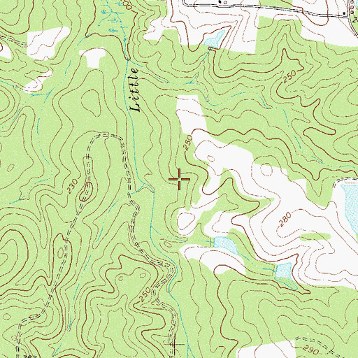 Topographic Map of Virgle Smith Dam, GA