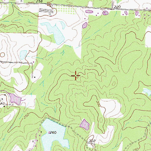 Topographic Map of W E Tuggle Dam, GA