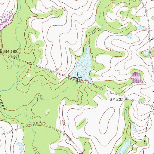 Topographic Map of Hulsey Lake Dam, GA