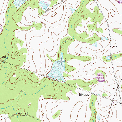 Topographic Map of Hulsey Lake, GA