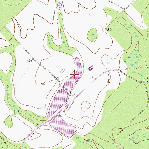 Topographic Map of Upper Stapleton Lake, GA