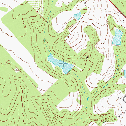 Topographic Map of Talmadge Lake, GA