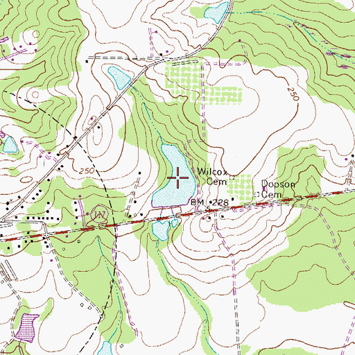 Topographic Map of Dobbs Lake, GA