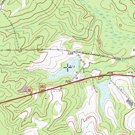 Topographic Map of Lake Junan, GA