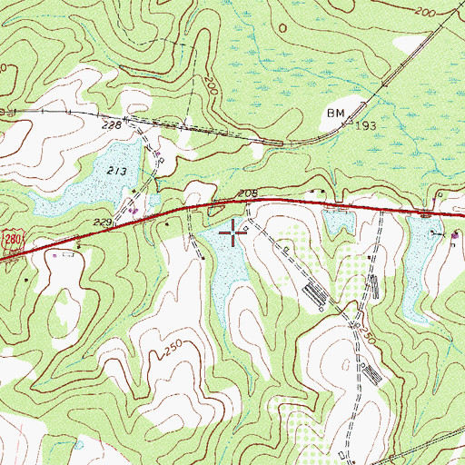 Topographic Map of Walker Lake Dam, GA