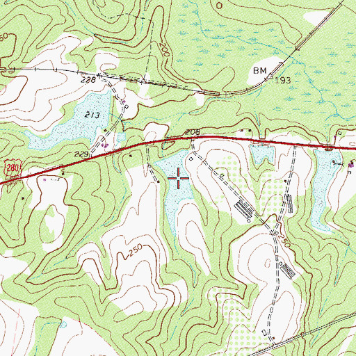 Topographic Map of Walker Lake, GA