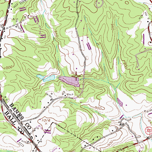 Topographic Map of Grove River Structure Number 15 Dam, GA