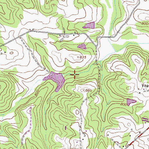 Topographic Map of Grove River Structure Number 25 Dam, GA