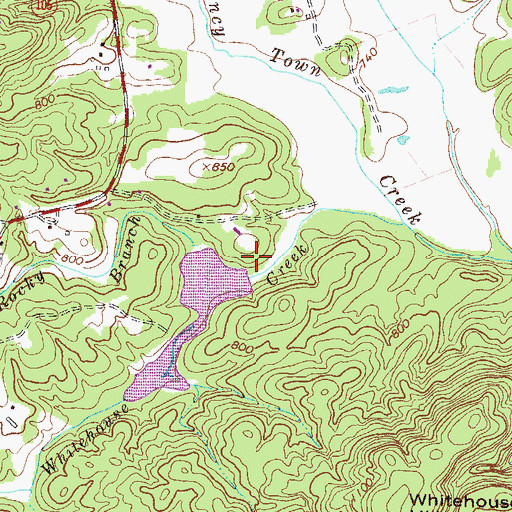 Topographic Map of Middle Fork Broad River Structure Six Dam, GA