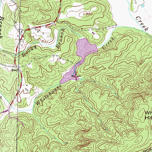 Topographic Map of Reservoir Six, GA