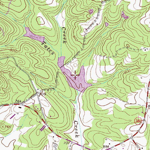 Topographic Map of Reservoir 28, GA