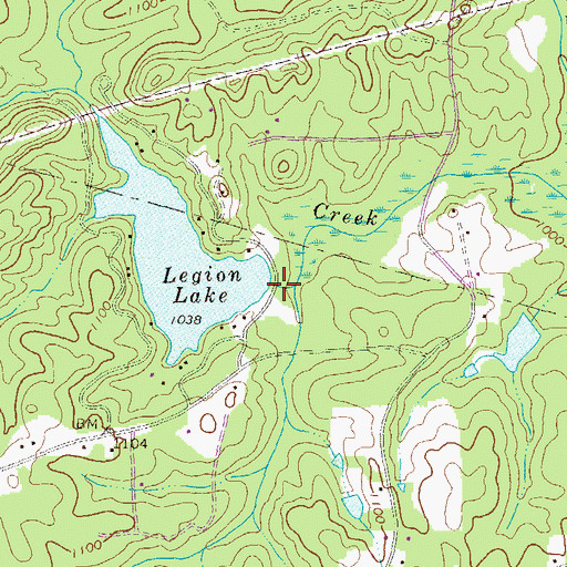 Topographic Map of Joe Wilson Dam, GA