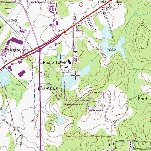 Topographic Map of Barnes Lake, GA