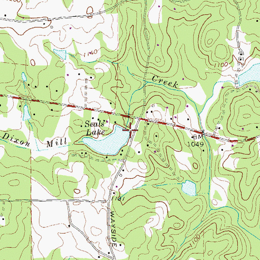Topographic Map of Seals Dam, GA