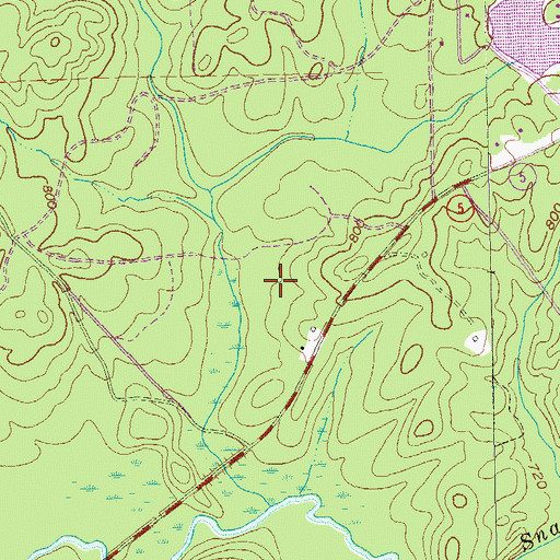 Topographic Map of J L Lawhon Dam, GA