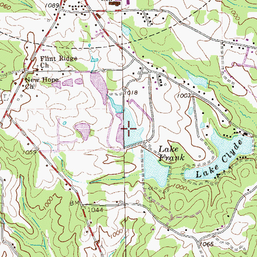 Topographic Map of Wessinger Lake, GA