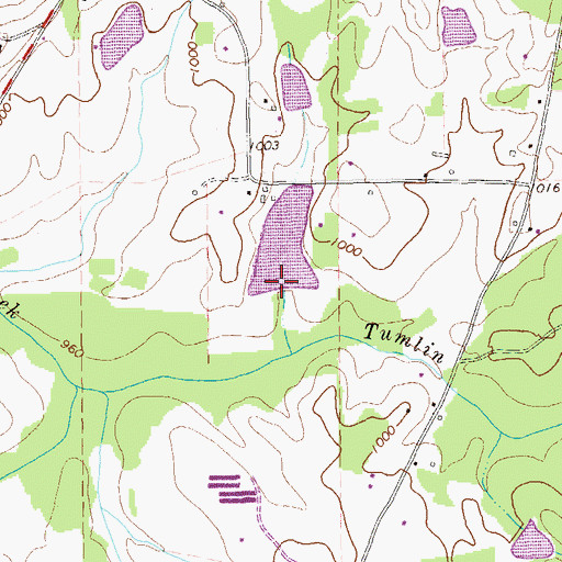 Topographic Map of Walker Dam, GA