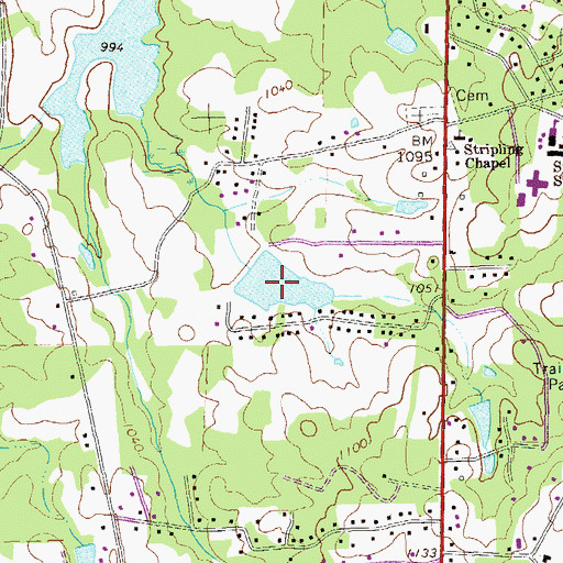 Topographic Map of Walker Lake, GA