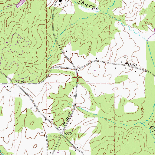 Topographic Map of Little Tallapoosa River Watershed Six Dam, GA