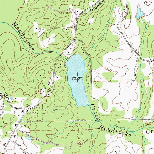 Topographic Map of Milner Lake, GA