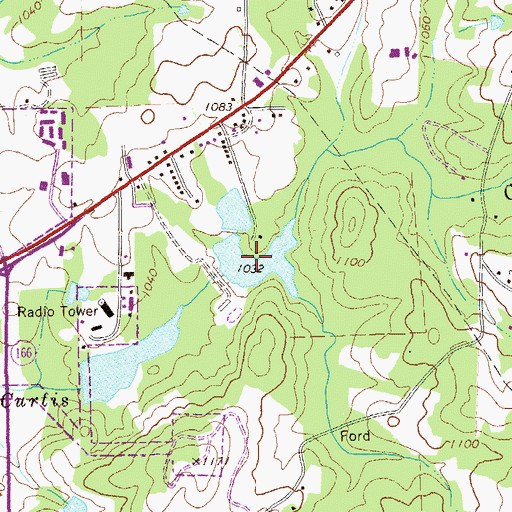 Topographic Map of Smith Lake, GA