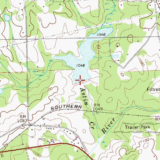 Topographic Map of Little Tallapoosa Structure 31 Dam, GA