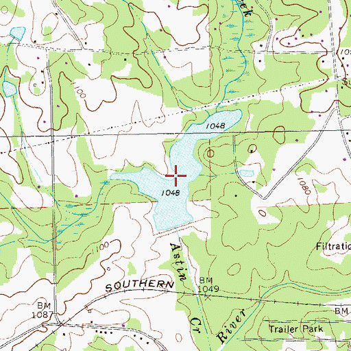 Topographic Map of Muse Lake, GA