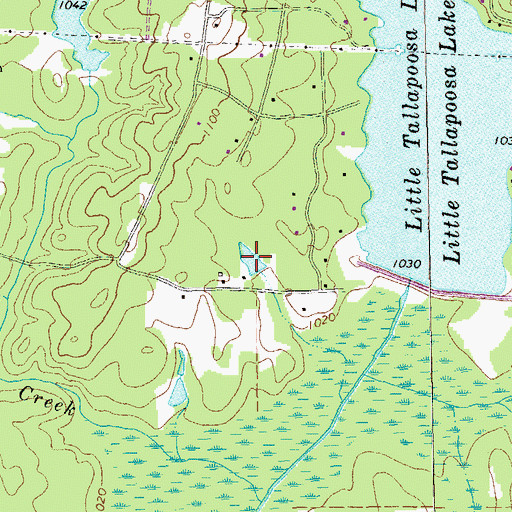 Topographic Map of Lake Buckhorn, GA