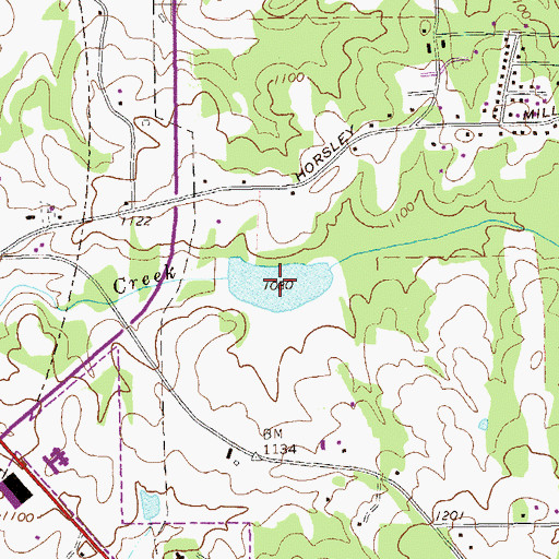 Topographic Map of Moore Lake, GA