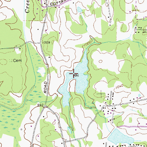 Topographic Map of Johnson Lake, GA