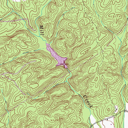 Topographic Map of Etowah River Watershed Dam Number 10, GA