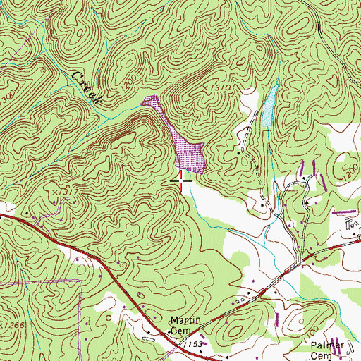 Topographic Map of Etowah River Watershed Dam Number 12, GA