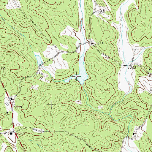 Topographic Map of Reece Lake, GA