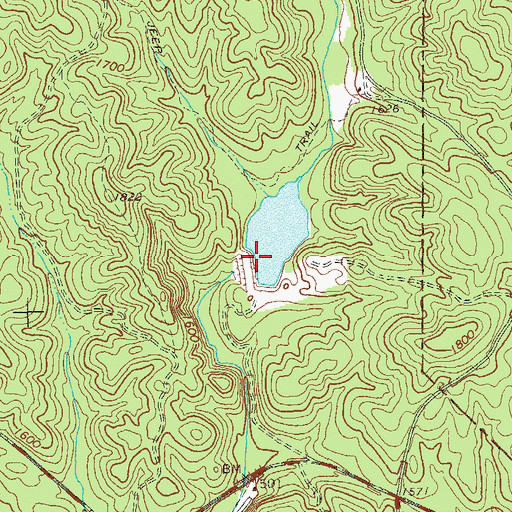Topographic Map of Amicalola Creek Watershed Dam Number Three, GA