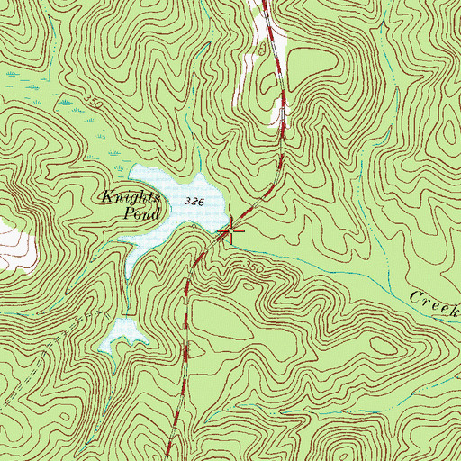 Topographic Map of Knights Pond Dam, GA