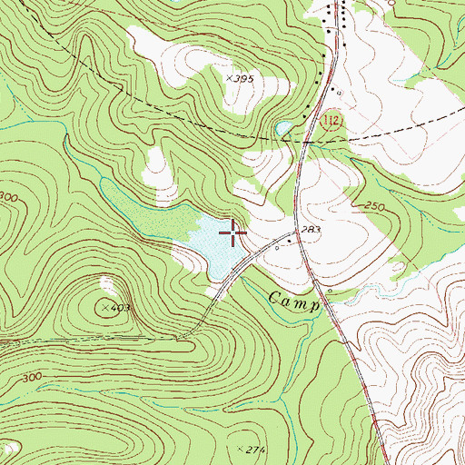 Topographic Map of Thompson Lake Dam, GA