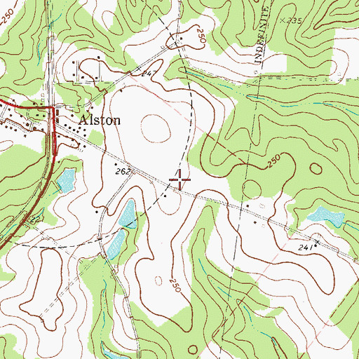 Topographic Map of Clarks Mill Pond Dam, GA
