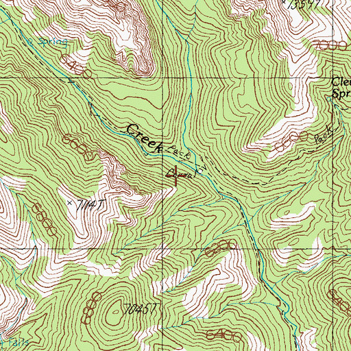 Topographic Map of Right Fork Foote Creek, AZ