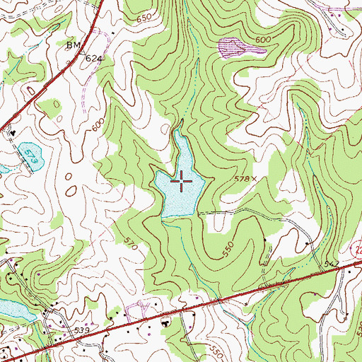 Topographic Map of Moore Lake, GA