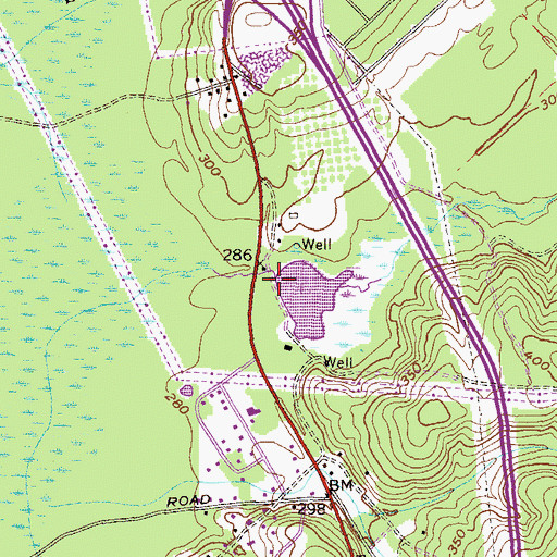 Topographic Map of Stone Lake Dam, GA
