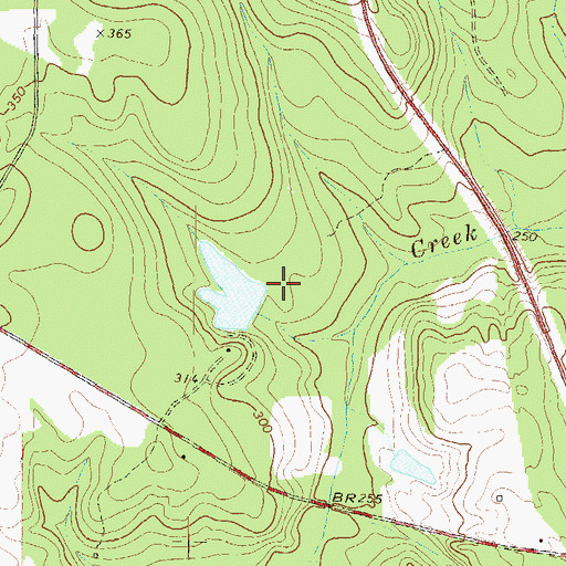 Topographic Map of Seville Lake Dam, GA