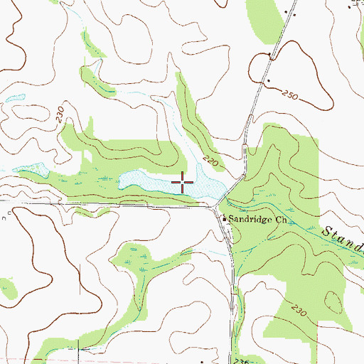 Topographic Map of Dawson Lake, GA