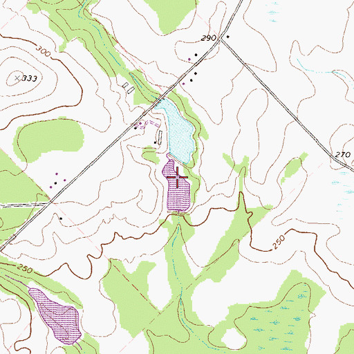 Topographic Map of South Royce Lake, GA