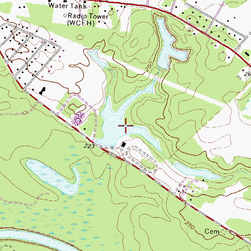 Topographic Map of Suzies Lake, GA