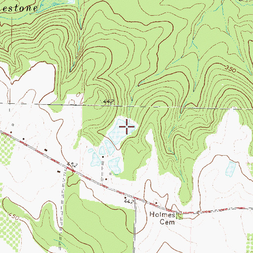 Topographic Map of Bloodworth Dam, GA